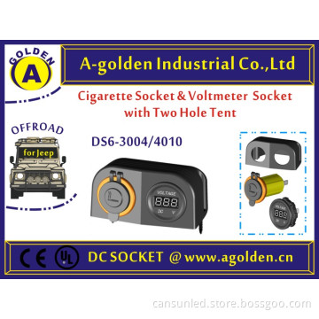 5A/10A/15A 3 PIN Single Led light 5 Bit With Cigarette Lighter Socket 12 Volt Marine Switch Panel & Panel Switch & Rock
